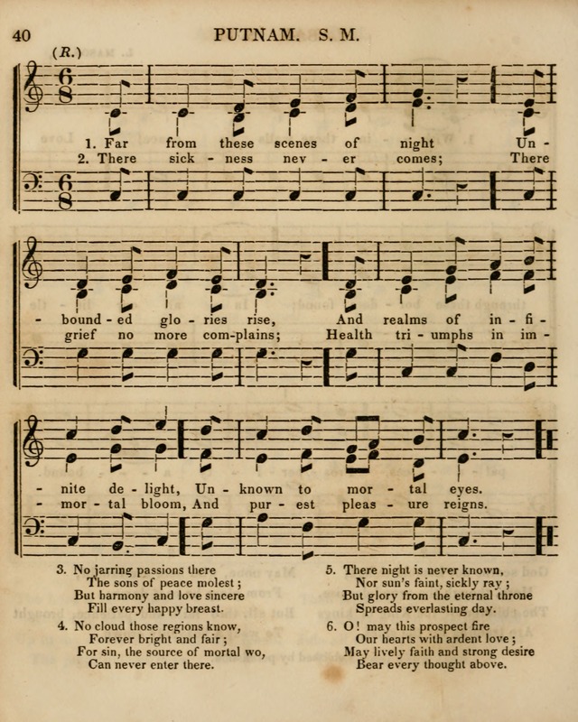 The Sunday School Singing Book: being a collection of hymns with appropriate music, designed as a guide and assistant to the devotional exercises of Sabbath schools and families...(3rd ed.) page 40