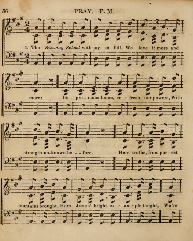 The Sunday School Singing Book: being a collection of hymns with appropriate music, designed as a guide and assistant to the devotional exercises of Sabbath schools and families...(3rd ed.) page 56