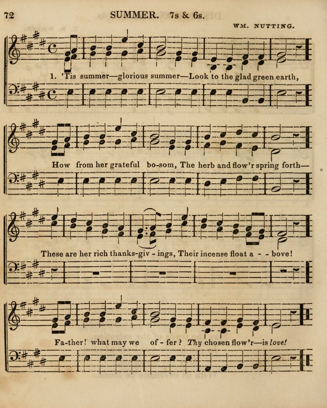 The Sunday School Singing Book: being a collection of hymns with appropriate music, designed as a guide and assistant to the devotional exercises of Sabbath schools and families...(3rd ed.) page 72