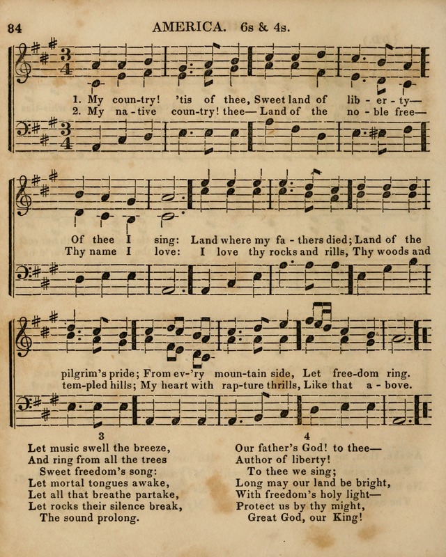 The Sunday School Singing Book: being a collection of hymns with appropriate music, designed as a guide and assistant to the devotional exercises of Sabbath schools and families...(3rd ed.) page 84