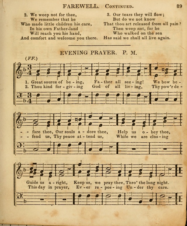 The Sunday School Singing Book: being a collection of hymns with appropriate music, designed as a guide and assistant to the devotional exercises of Sabbath schools and families...(3rd ed.) page 89