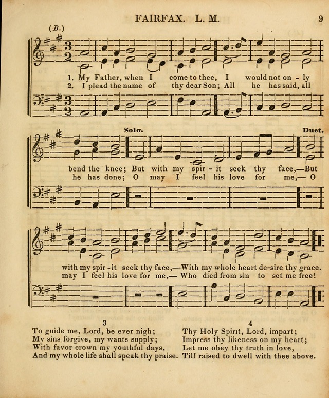 The Sunday School Singing Book: being a collection of hymns with appropriate music, designed as a guide and assistant to the devotional exercises of Sabbath schools and families...(3rd ed.) page 9