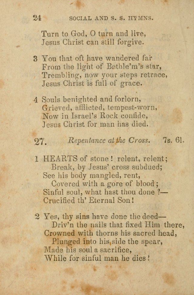 The Social and Sabbath School Hymn-Book. (5th ed.) page 25
