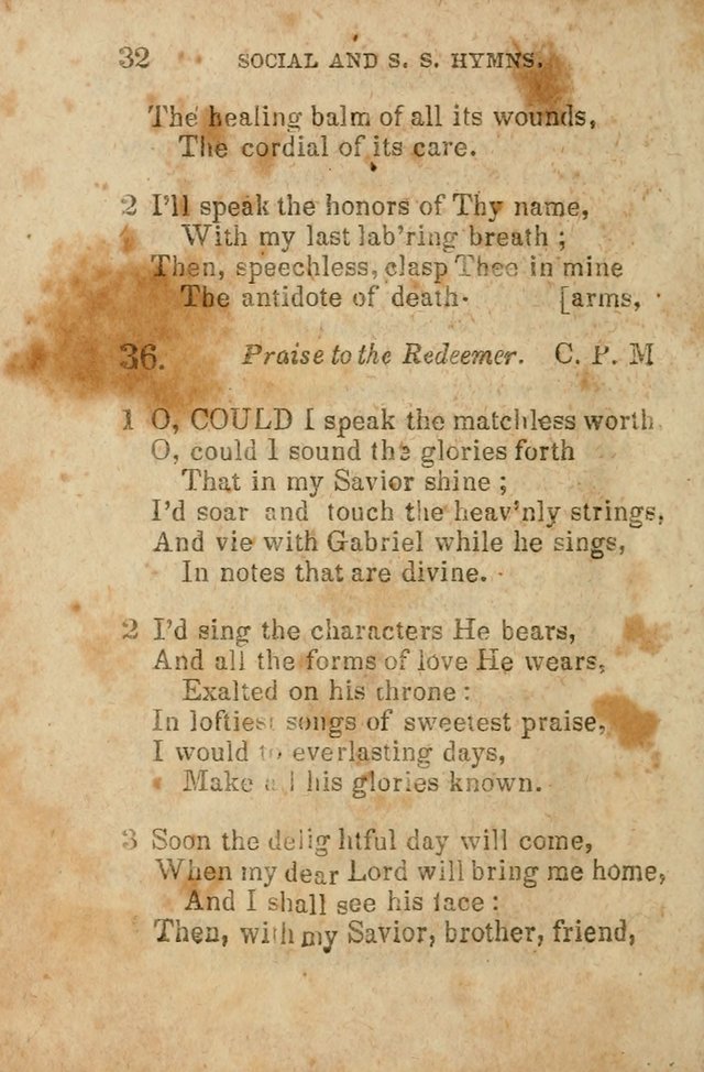 The Social and Sabbath School Hymn-Book. (5th ed.) page 33