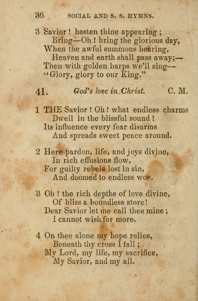 The Social and Sabbath School Hymn-Book. (5th ed.) page 37