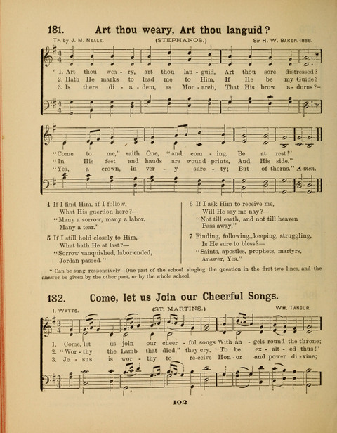 Select Songs for the Sunday School page 100