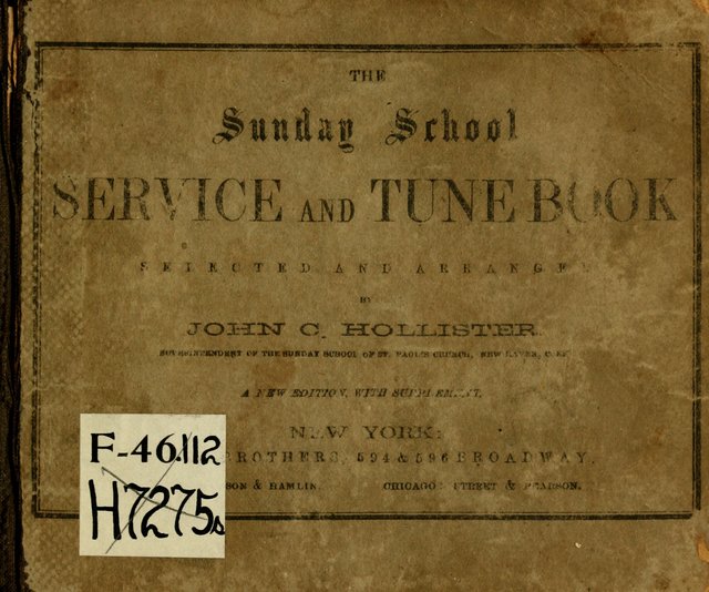 The Sunday School Service and Tune Book page i