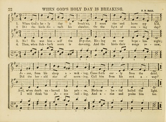 Songs for the Sabbath School and Vestry: designed especially for the Sabbath school and concert. With original and selected music page 19