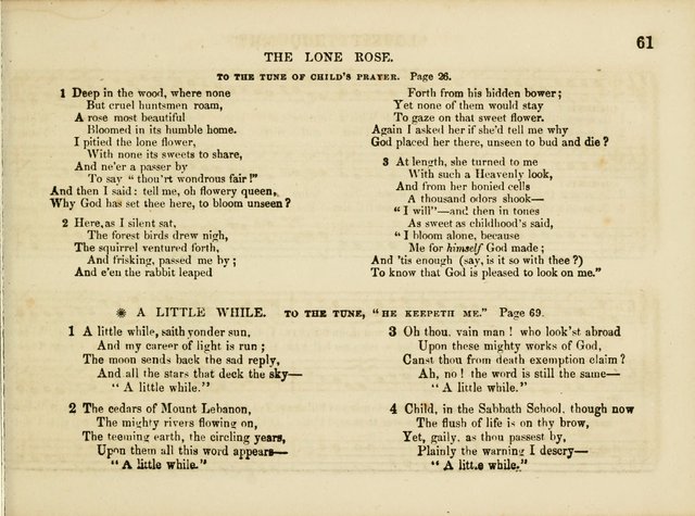 Songs for the Sabbath School and Vestry: designed especially for the Sabbath school and concert. With original and selected music page 58