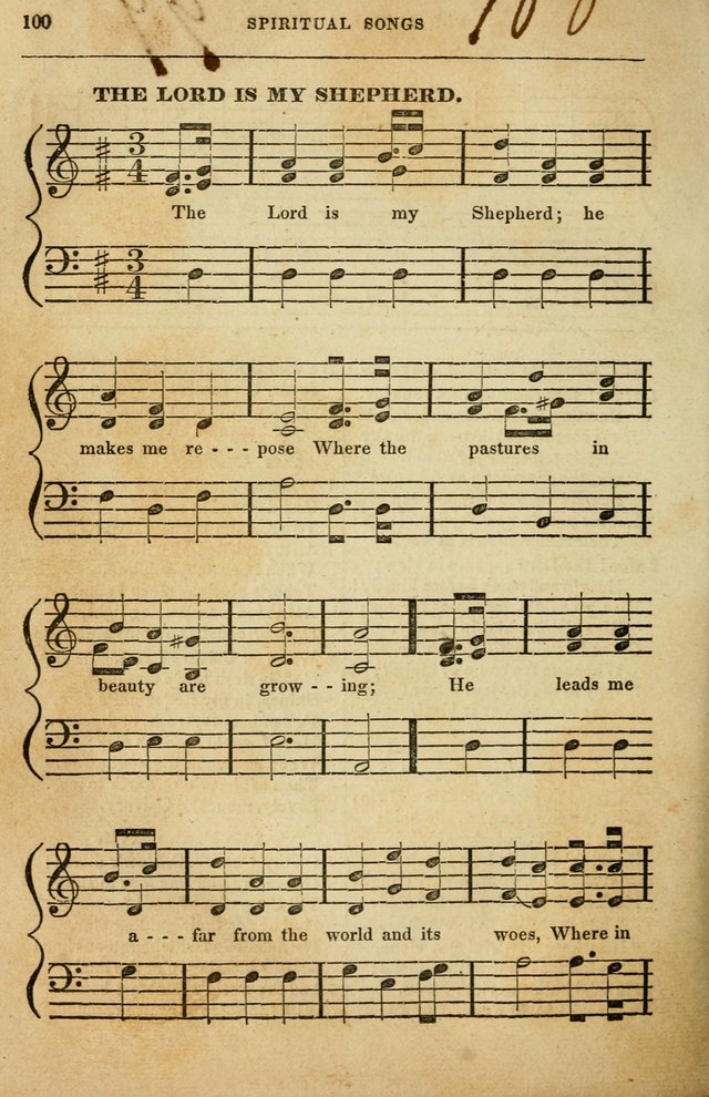 Spiritual Songs for Social Worship: adapted to the use of families and private circles in seasons of rivival, to missionary meetings, to the monthly concert, and to other occasions of special interest page 100