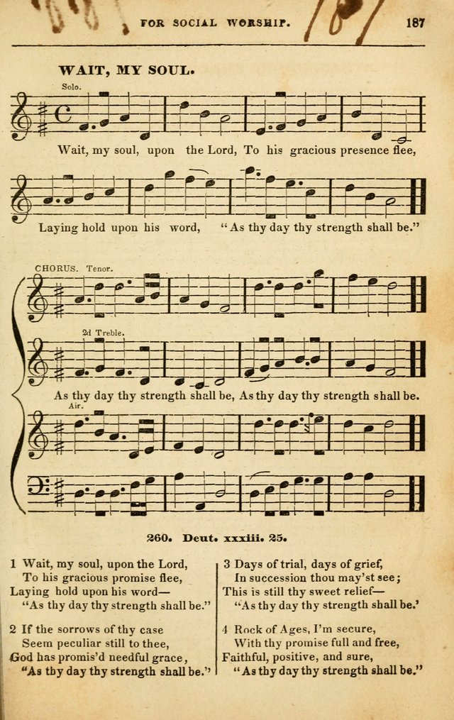 Spiritual Songs for Social Worship: adapted to the use of families and private circles in seasons of rivival, to missionary meetings, to the monthly concert, and to other occasions of special interest page 187