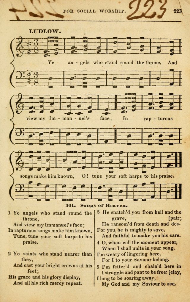 Spiritual Songs for Social Worship: adapted to the use of families and private circles in seasons of rivival, to missionary meetings, to the monthly concert, and to other occasions of special interest page 223