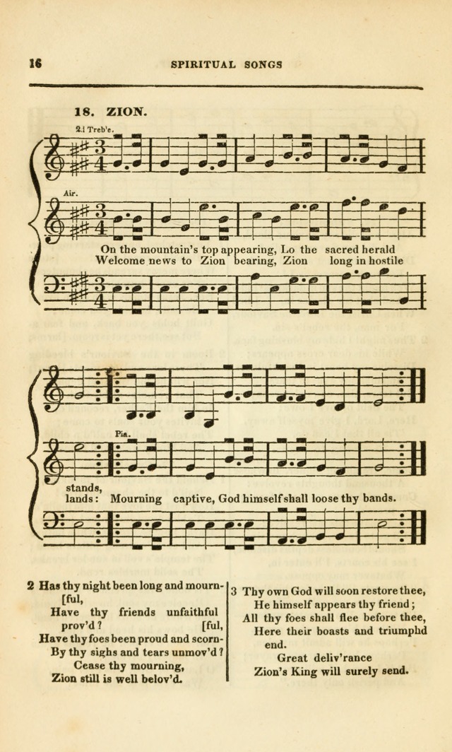 Spiritual Songs for Social Worship: adapted to the use of families and private circles, to missinary meetings, to monthly concert, and to other occasions of special interest.(Rev. and Enl. Ed.) page 16