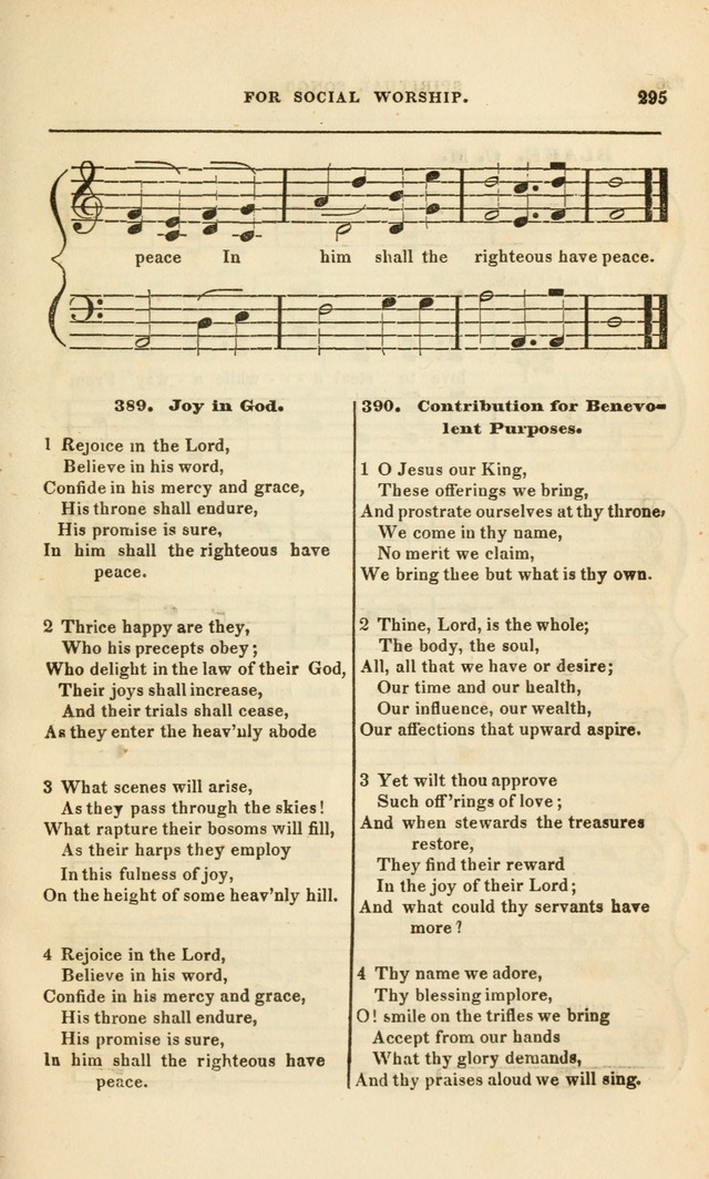 Spiritual Songs for Social Worship: adapted to the use of families and private circles, to missinary meetings, to monthly concert, and to other occasions of special interest.(Rev. and Enl. Ed.) page 295