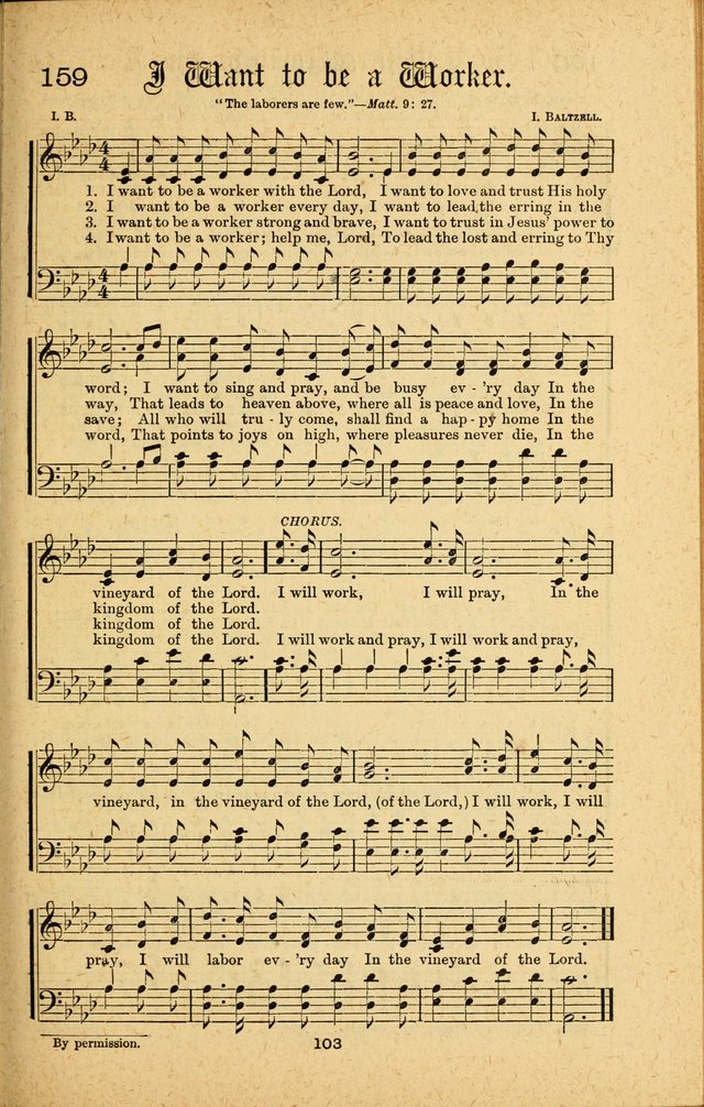 Songs of Salvation: as Used by Crossley and Hunter in Evangelistic Meetings: and adapted for the church, grove, school, choir and home page 103