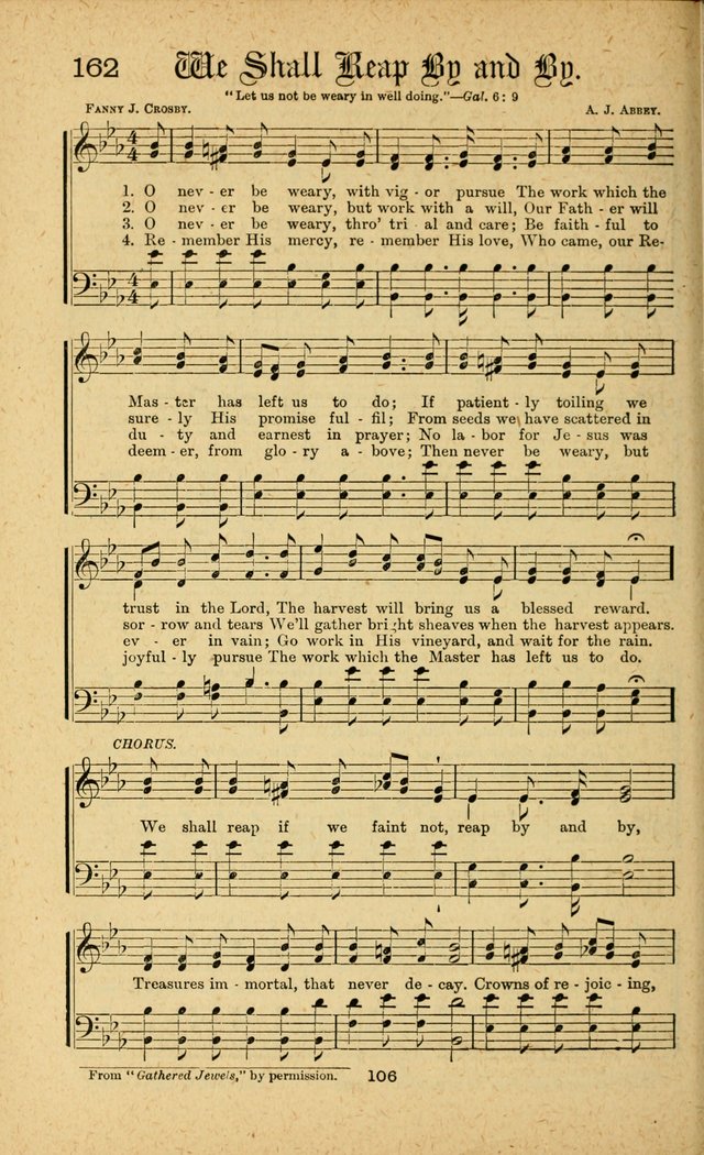 Songs of Salvation: as Used by Crossley and Hunter in Evangelistic Meetings: and adapted for the church, grove, school, choir and home page 106