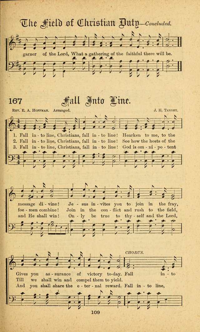 Songs of Salvation: as Used by Crossley and Hunter in Evangelistic Meetings: and adapted for the church, grove, school, choir and home page 109