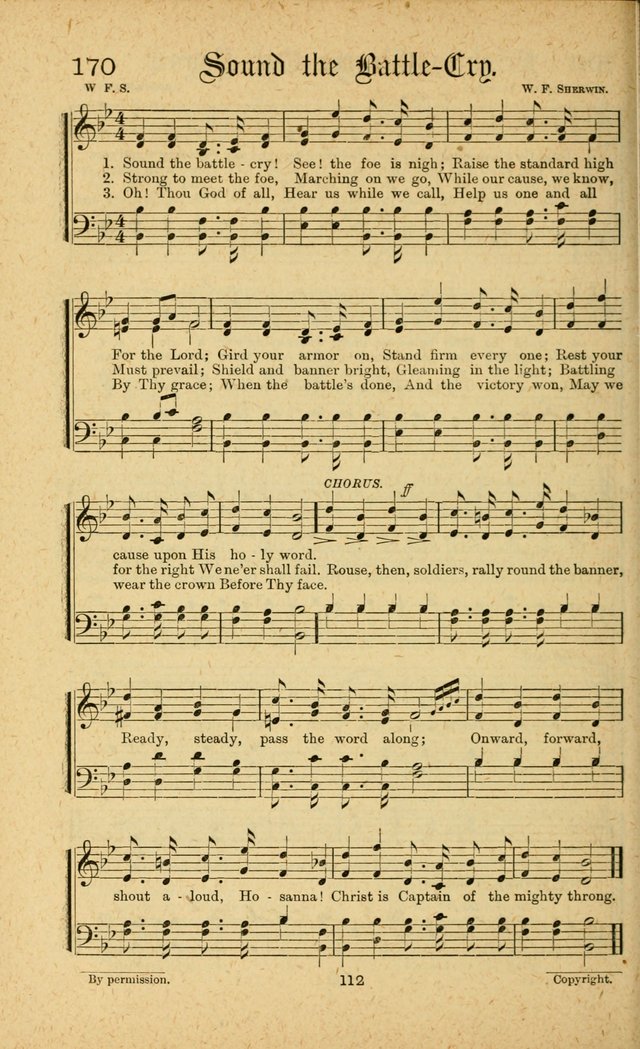 Songs of Salvation: as Used by Crossley and Hunter in Evangelistic Meetings: and adapted for the church, grove, school, choir and home page 112