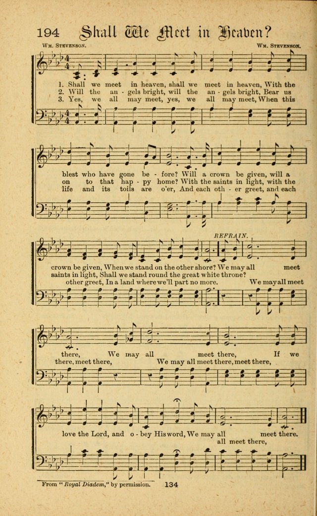 Songs of Salvation: as Used by Crossley and Hunter in Evangelistic Meetings: and adapted for the church, grove, school, choir and home page 134
