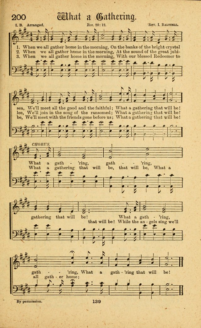 Songs of Salvation: as Used by Crossley and Hunter in Evangelistic Meetings: and adapted for the church, grove, school, choir and home page 139