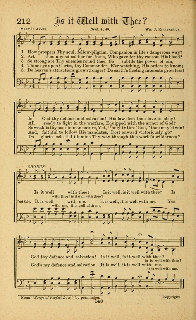 Songs of Salvation: as Used by Crossley and Hunter in Evangelistic Meetings: and adapted for the church, grove, school, choir and home page 146