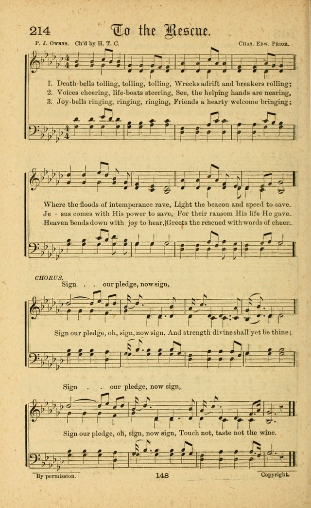 Songs of Salvation: as Used by Crossley and Hunter in Evangelistic Meetings: and adapted for the church, grove, school, choir and home page 148