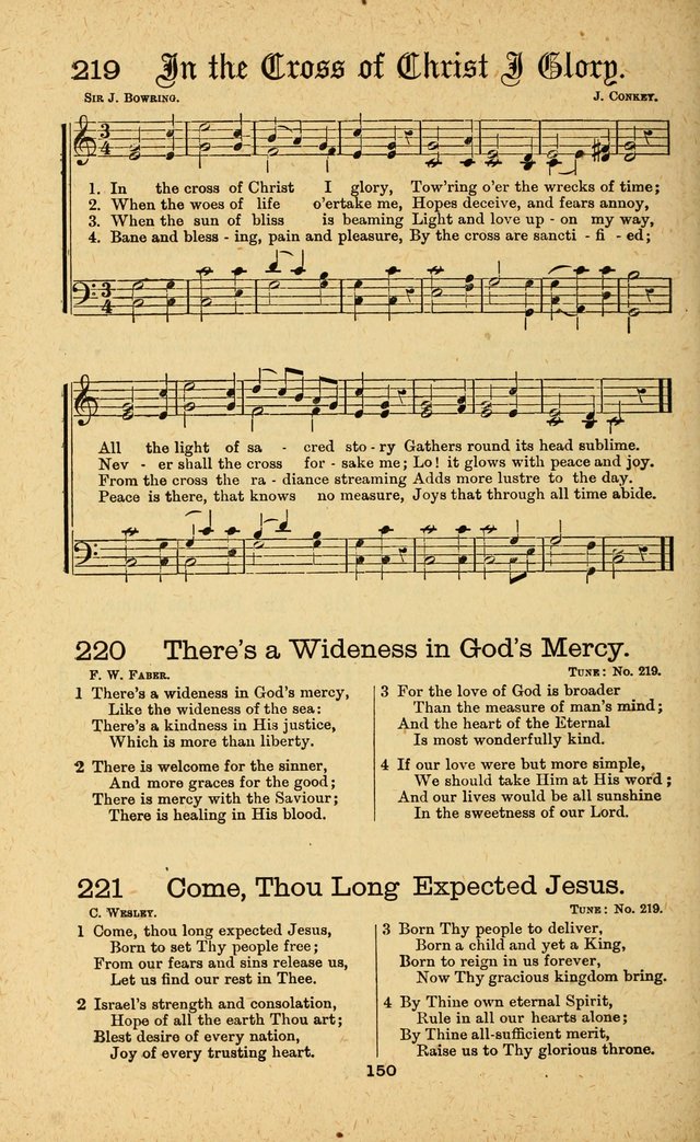 Songs of Salvation: as Used by Crossley and Hunter in Evangelistic Meetings: and adapted for the church, grove, school, choir and home page 150