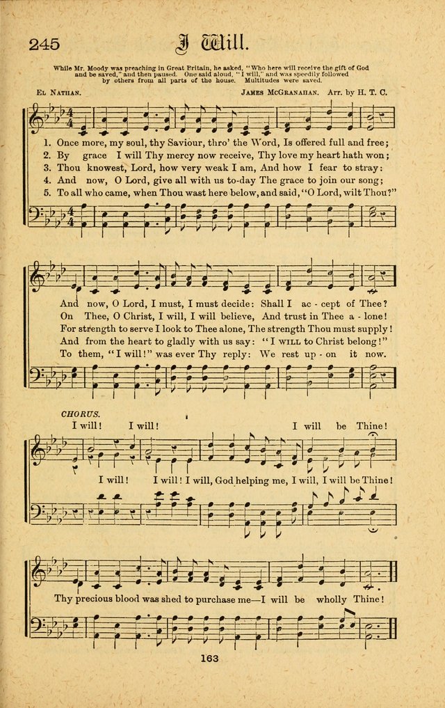 Songs of Salvation: as Used by Crossley and Hunter in Evangelistic Meetings: and adapted for the church, grove, school, choir and home page 163