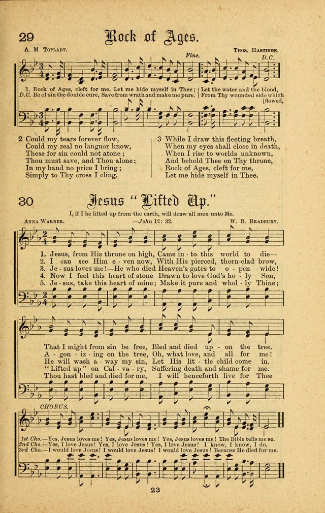 Songs of Salvation: as Used by Crossley and Hunter in Evangelistic Meetings: and adapted for the church, grove, school, choir and home page 23