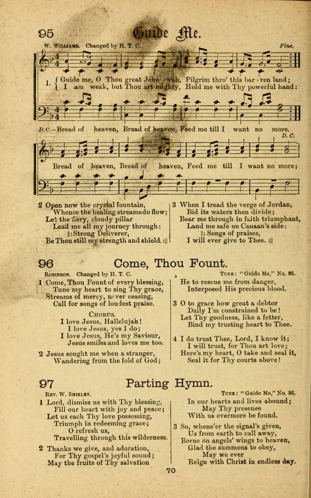 Songs of Salvation: as Used by Crossley and Hunter in Evangelistic Meetings: and adapted for the church, grove, school, choir and home page 70