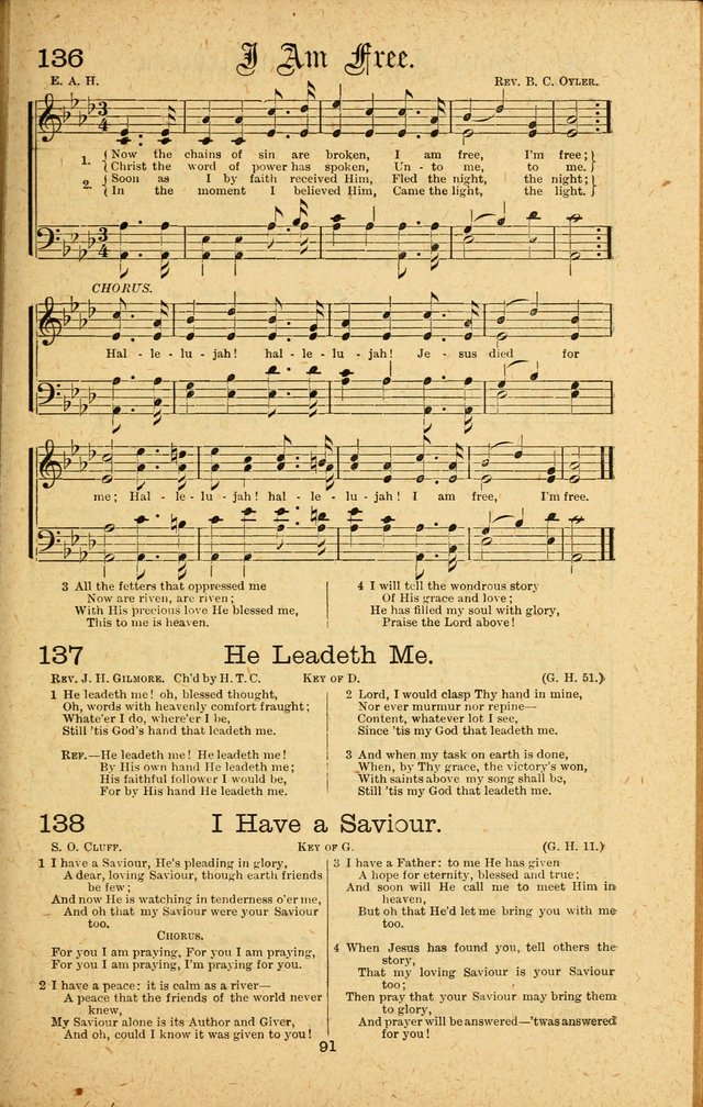 Songs of Salvation: as Used by Crossley and Hunter in Evangelistic Meetings: and adapted for the church, grove, school, choir and home page 91