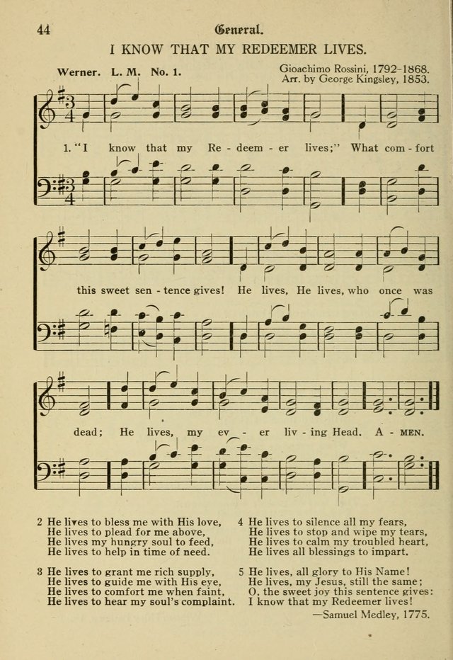 Sacred Songs: for use in inner mission work and church societies page 44