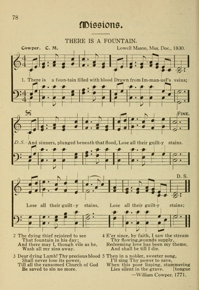 Sacred Songs: for use in inner mission work and church societies page 78