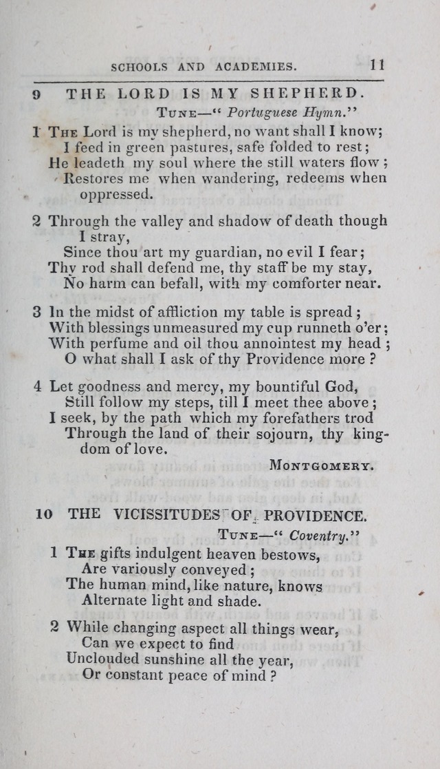 A Selection of Sacred Songs: for the use of schools and academies page 11