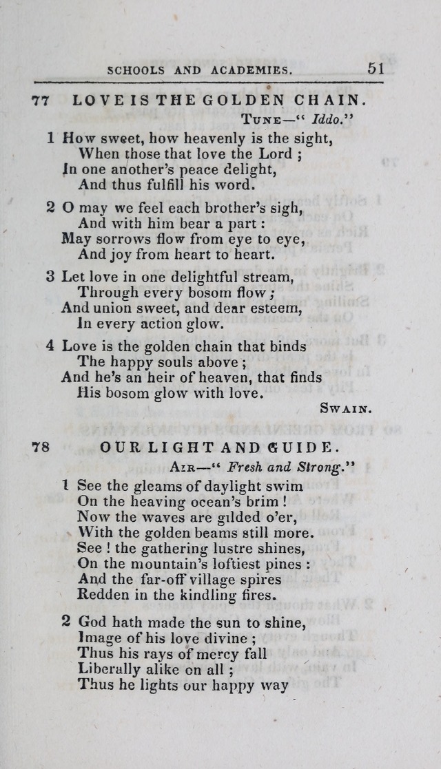 A Selection of Sacred Songs: for the use of schools and academies page 51