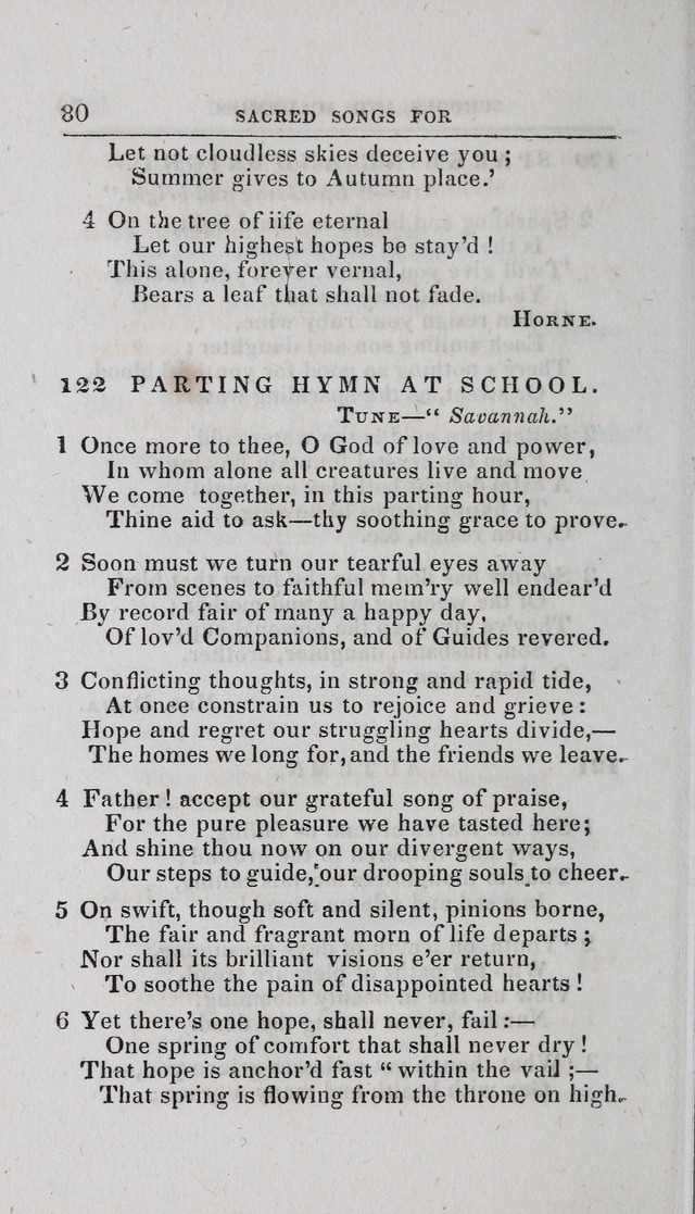 A Selection of Sacred Songs: for the use of schools and academies page 80