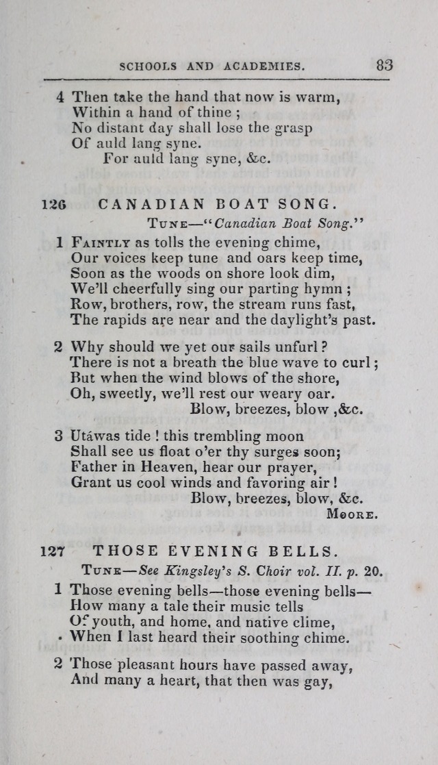 A Selection of Sacred Songs: for the use of schools and academies page 83