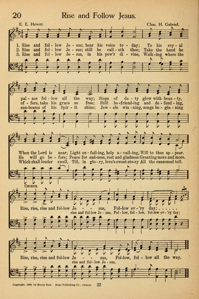 Sunday School Voices: a collection of sacred songs page 22