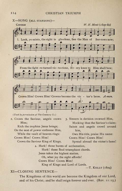 Scripture and Song in Worship: A service book for the Sunday School page 114