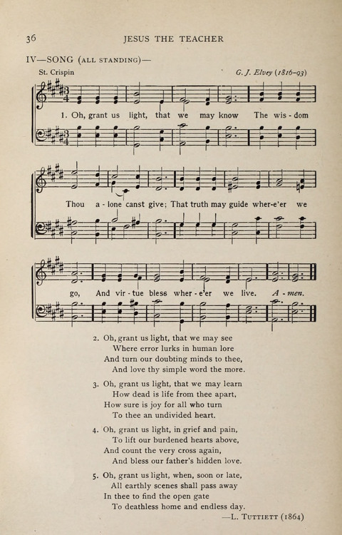Scripture and Song in Worship: A service book for the Sunday School page 36