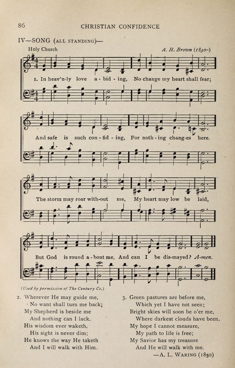 Scripture and Song in Worship: A service book for the Sunday School page 86