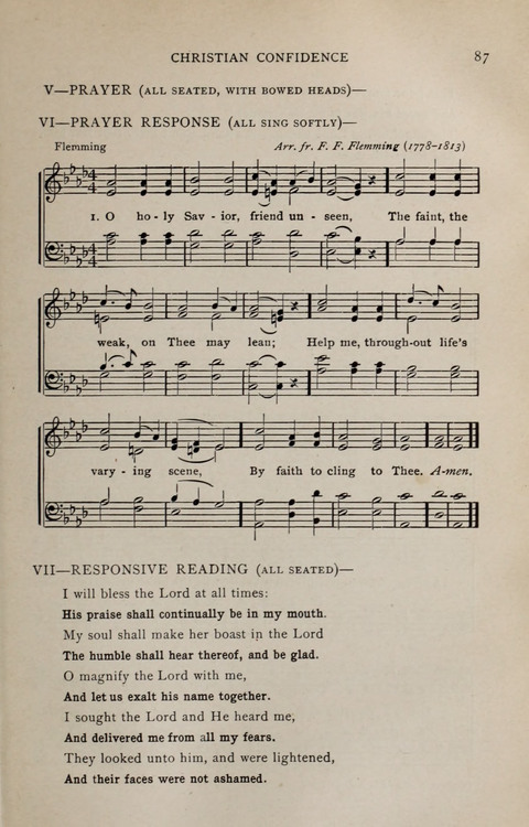 Scripture and Song in Worship: A service book for the Sunday School page 87