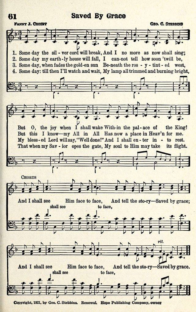 Standard Songs of Evangelism page 62