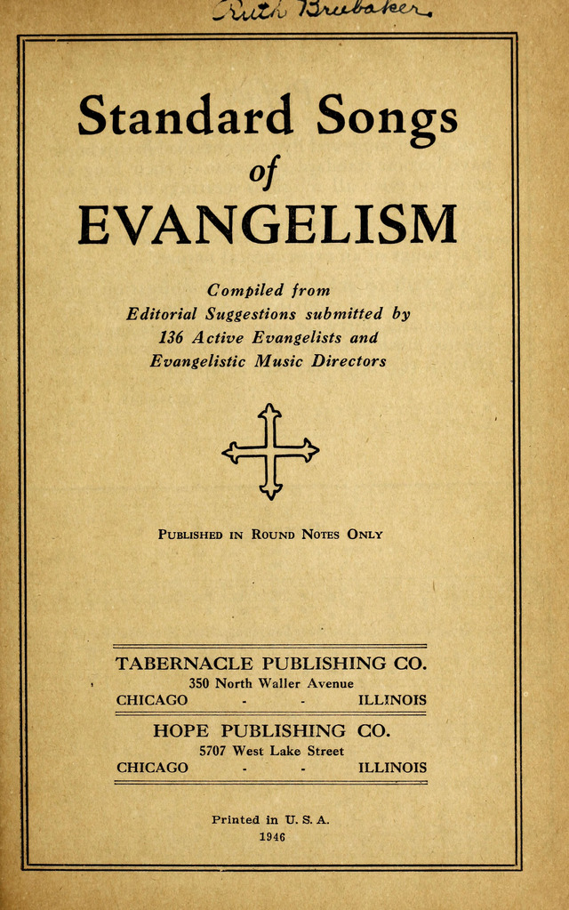 Standard Songs of Evangelism page ii