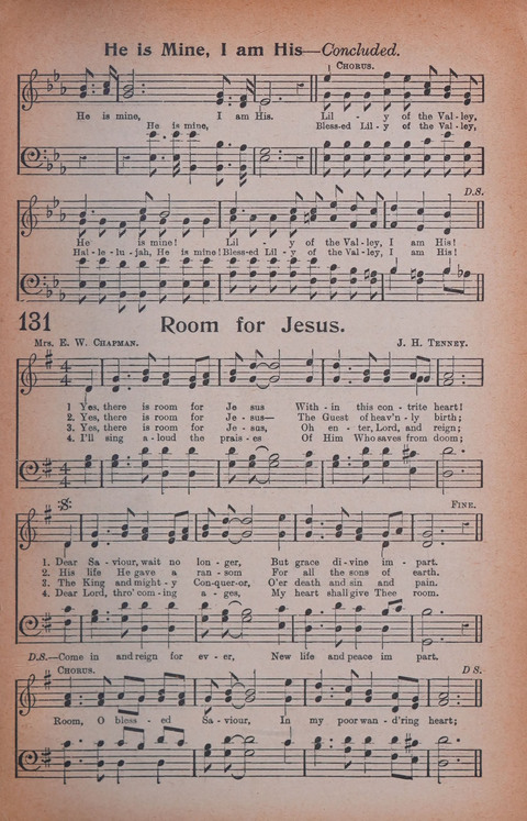 Songs of Triumph Nos. 1 and 2 Combined: 201 choice new hymns for choirs, solo singers, the home circle, etc. page 121
