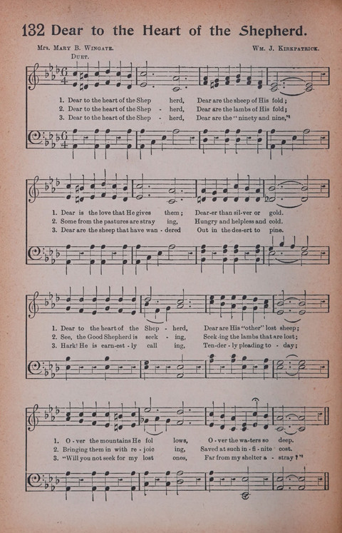 Songs of Triumph Nos. 1 and 2 Combined: 201 choice new hymns for choirs, solo singers, the home circle, etc. page 122