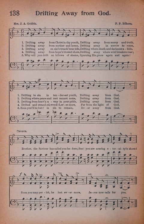Songs of Triumph Nos. 1 and 2 Combined: 201 choice new hymns for choirs, solo singers, the home circle, etc. page 128