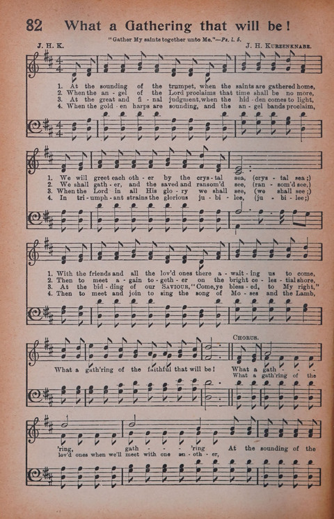 Songs of Triumph Nos. 1 and 2 Combined: 201 choice new hymns for choirs, solo singers, the home circle, etc. page 82