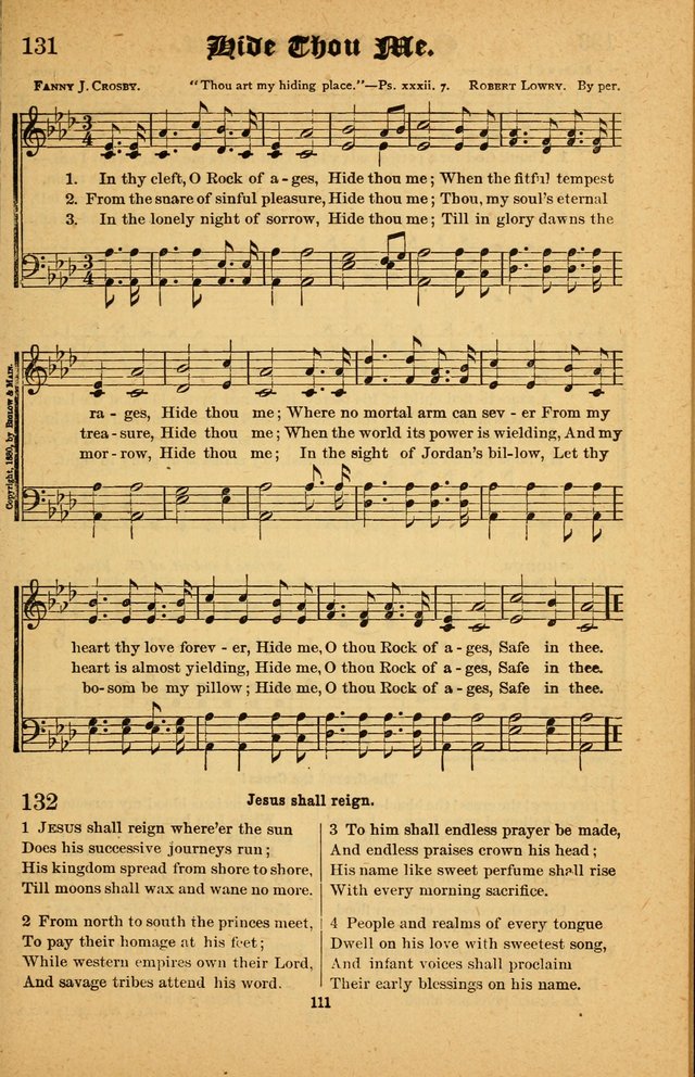 The Silver Trumpet: a collection of new and selected hymns; for use in public worship, revival services, prayer and social meetings, and Sunday schools page 111