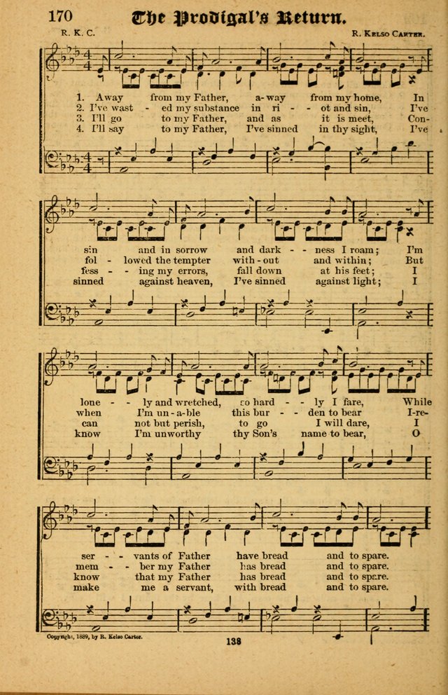 The Silver Trumpet: a collection of new and selected hymns; for use in public worship, revival services, prayer and social meetings, and Sunday schools page 138